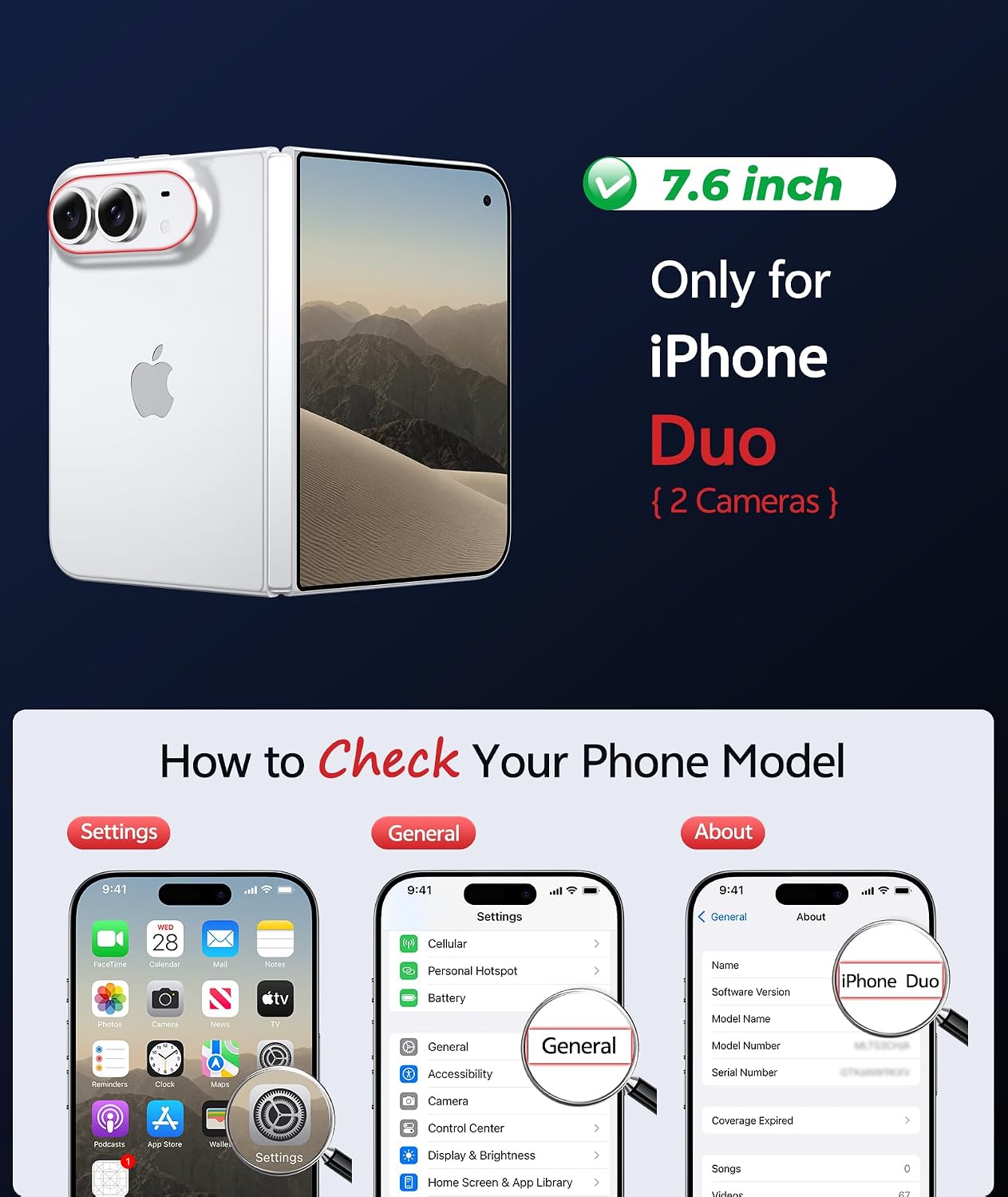 Detalle de FNTCASE iPhone Duo Magnetic Clear Case with MagSafe and 9H Screen Protector