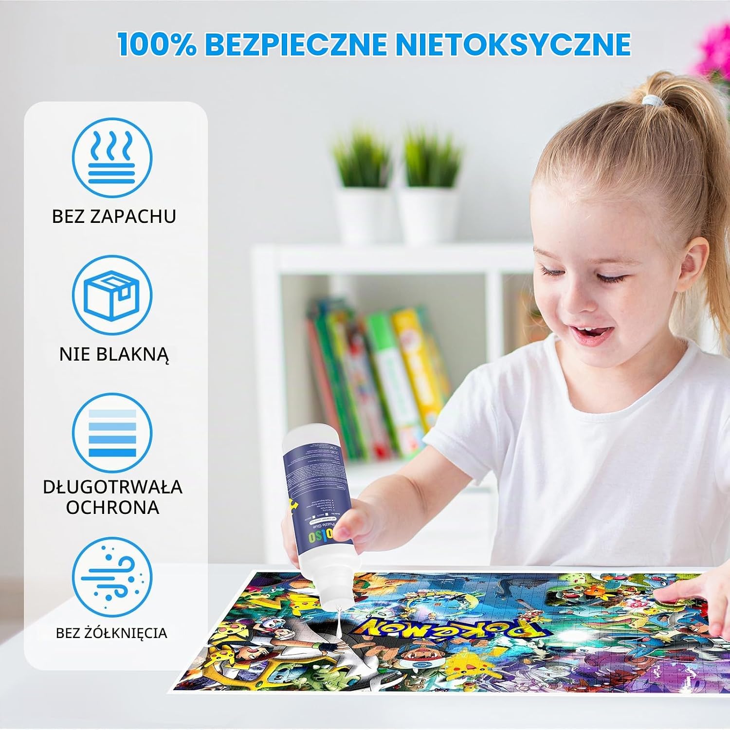Detalle de Aolso Aolso – klej do puzzli PVA, 2 × 240 ml z gąbkowym aplikatorem