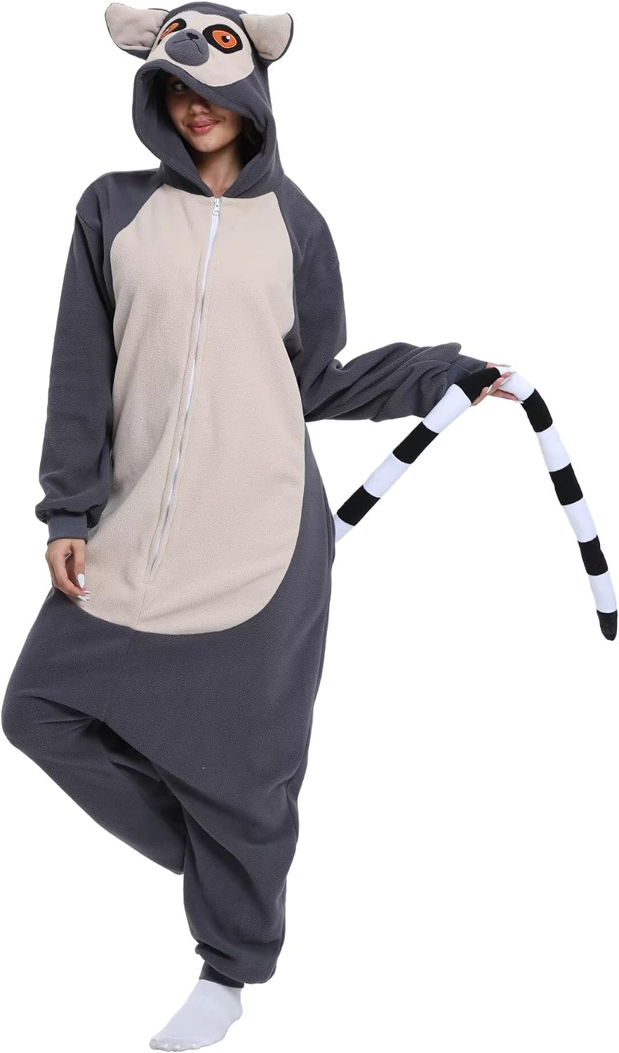 Thumbnail 6 de shelovely JTFO-LTYZIP-91-L uniseks eendelige pyjama voor volwassenen