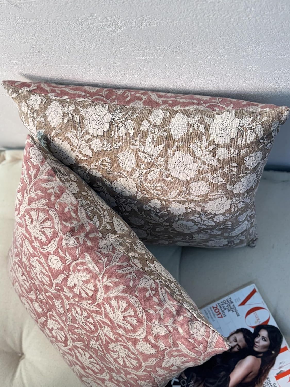 Detalle 2 de HOME WIBE Cotton Throw Pillow Covers, 12" x 20