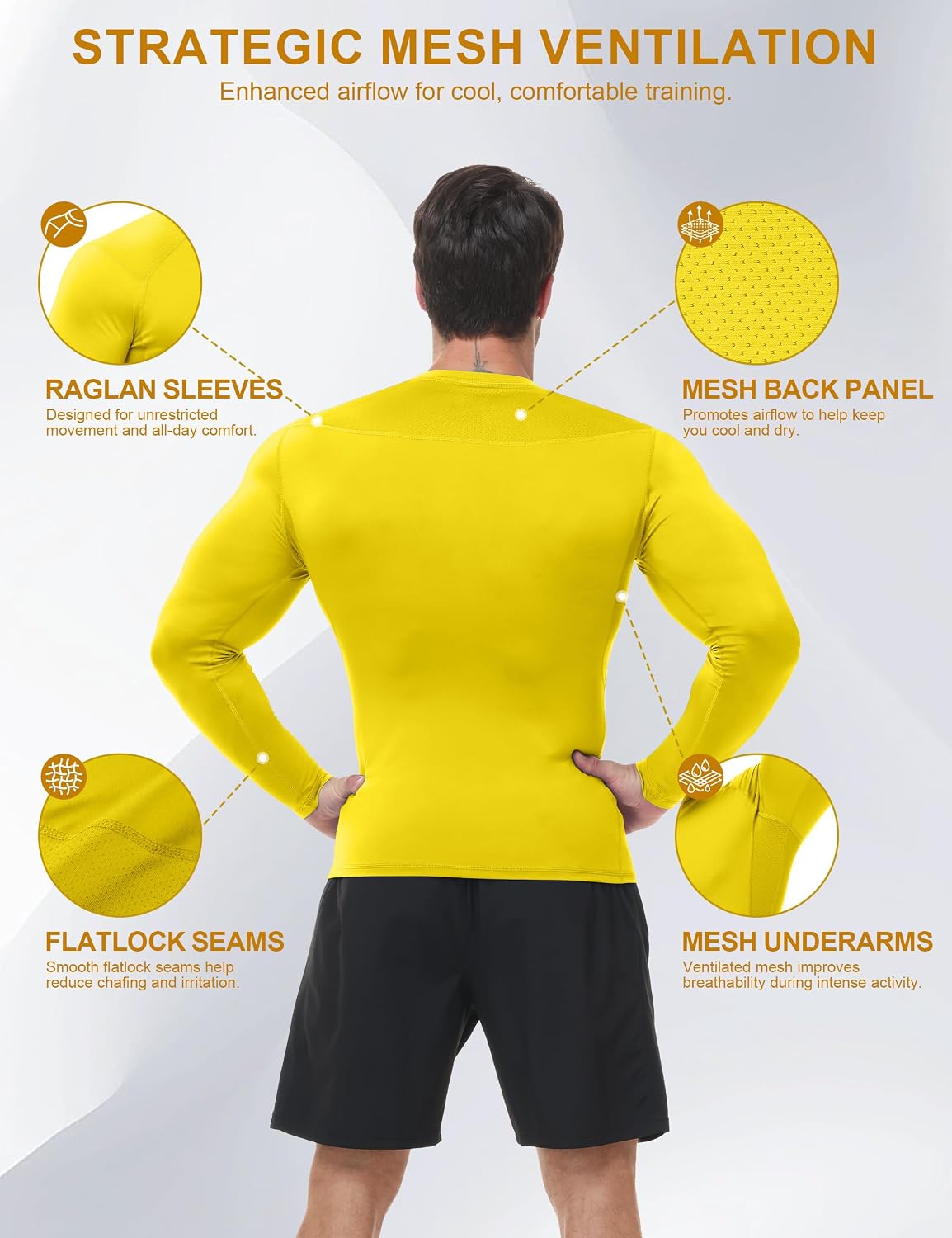 Detalle 2 de Roadbox Men's Compression Shirt Long Sleeve