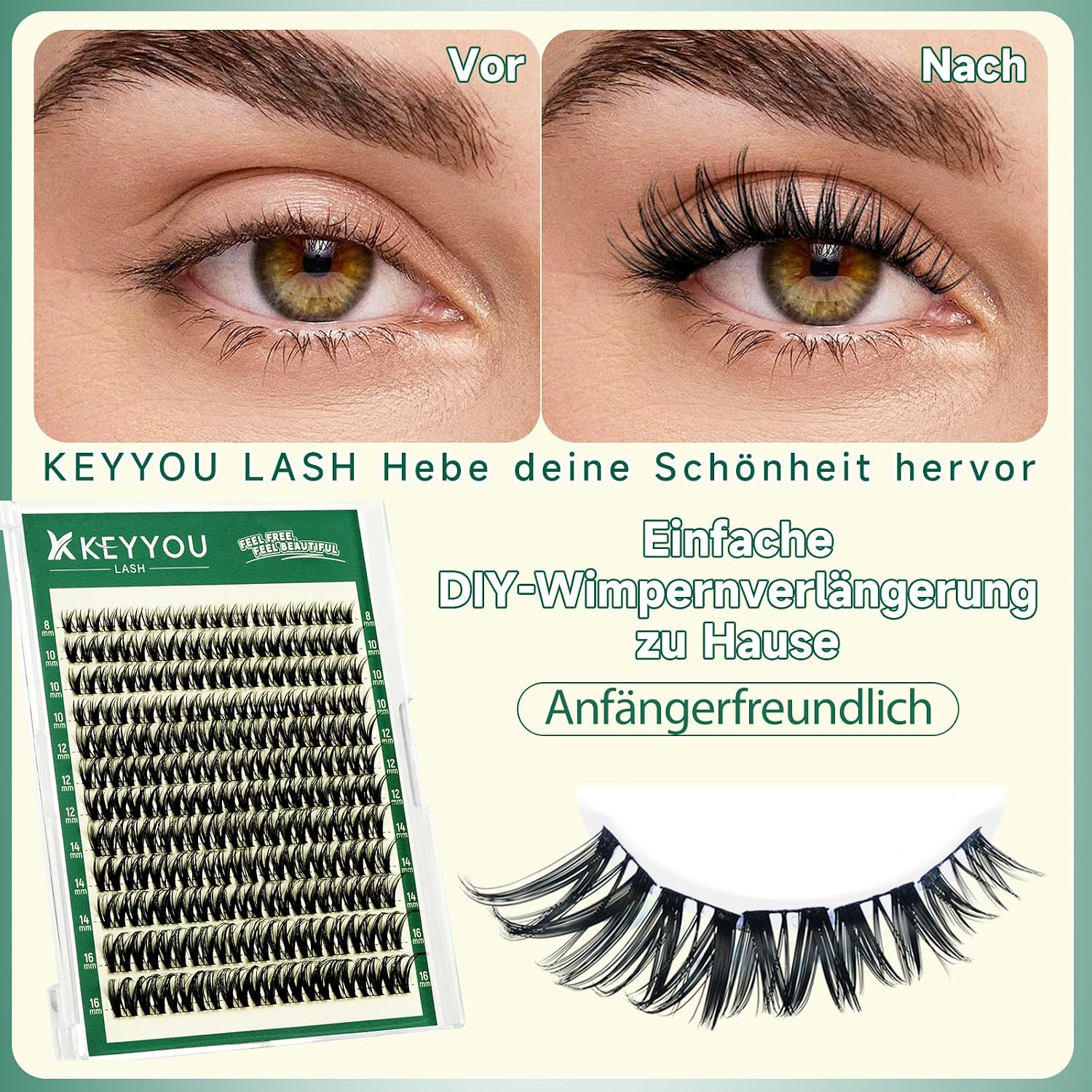 Detalle 2 de KEYYOU Wimpern Extensions D Curl 132