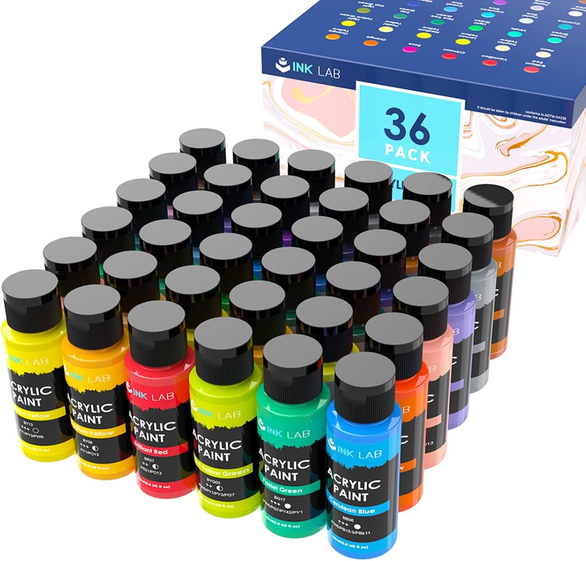Thumbnail 6 de Peinture Acrylique 24 Couleurs Non Toxique – Kit polyvalent pour artistes et loisirs créatifs