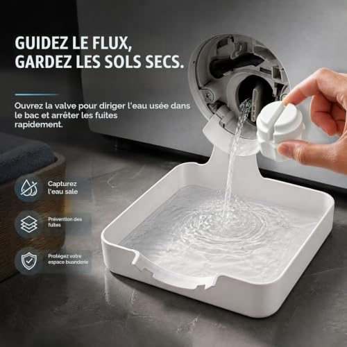 Thumbnail 3 de TINA.WIN bac de vidange pour lave-linge, kit de guidage et bac récupérateur