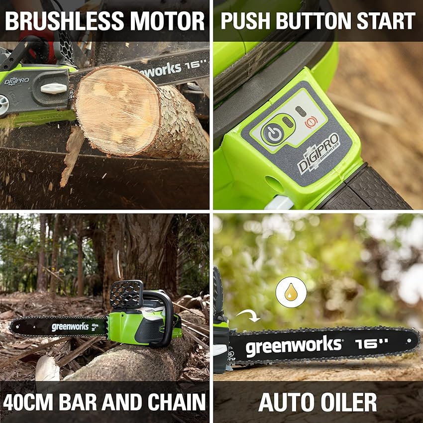 Thumbnail 1 de Greenworks Motosierra de batería GD40CS40 40V, corta 40cm, brushless ⚡
