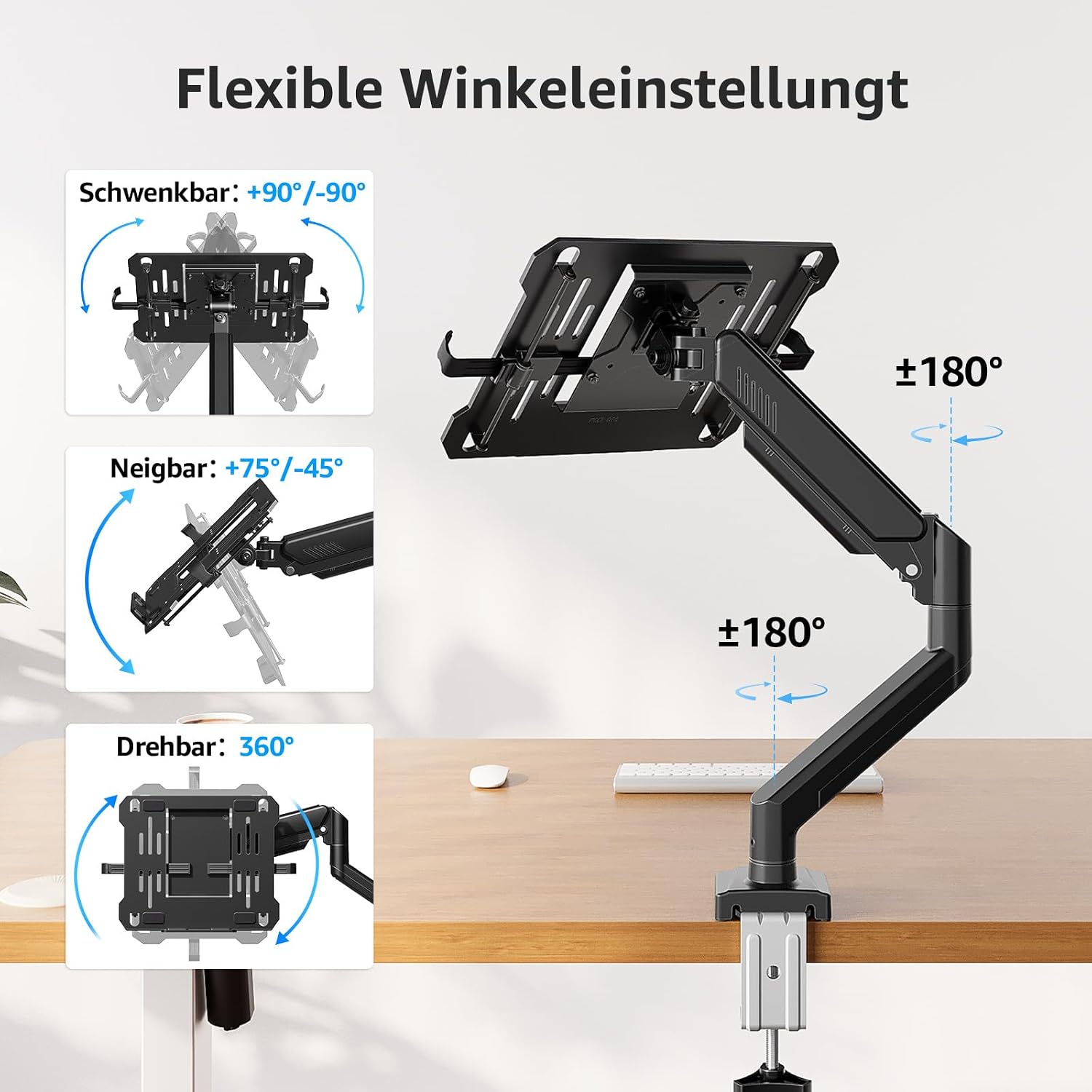 Detalle de MOUNTUP Monitorarm 2 in 1 360° für 32 Zoll