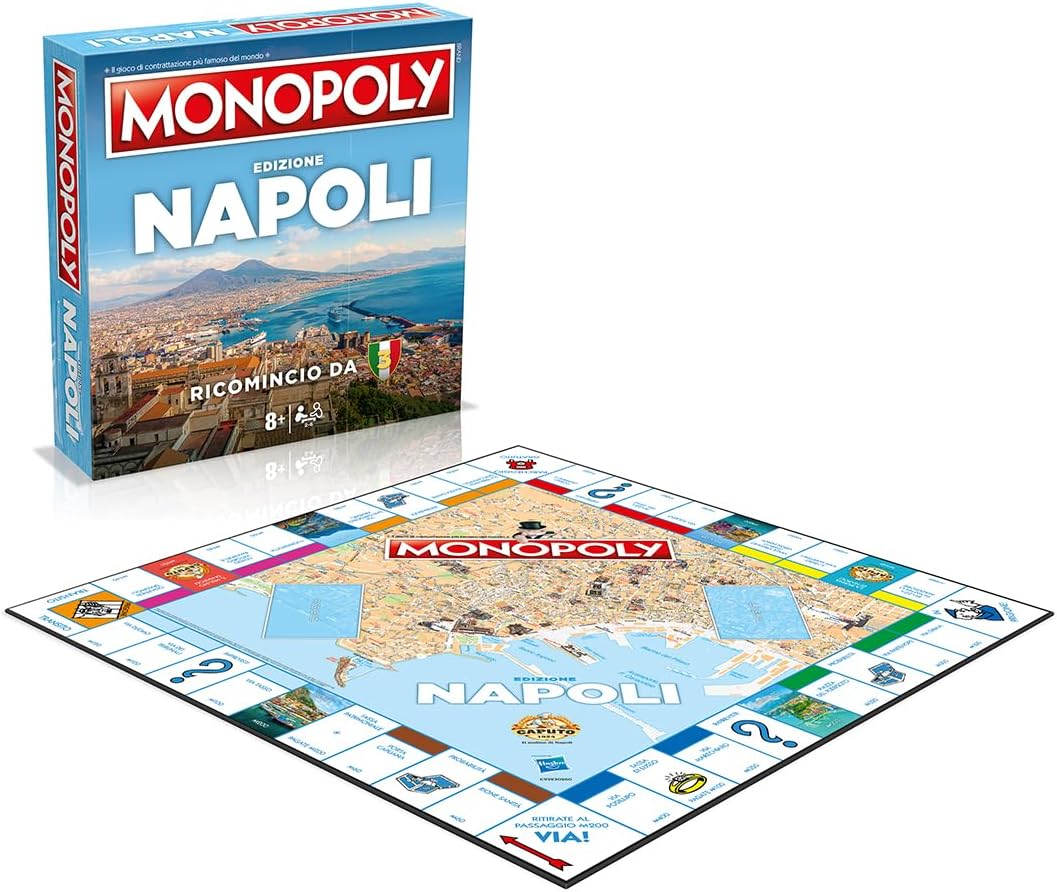 Detalle de Winning Moves Monopoly - Edizione Napoli: il classico gioco di società in versione città partenopea