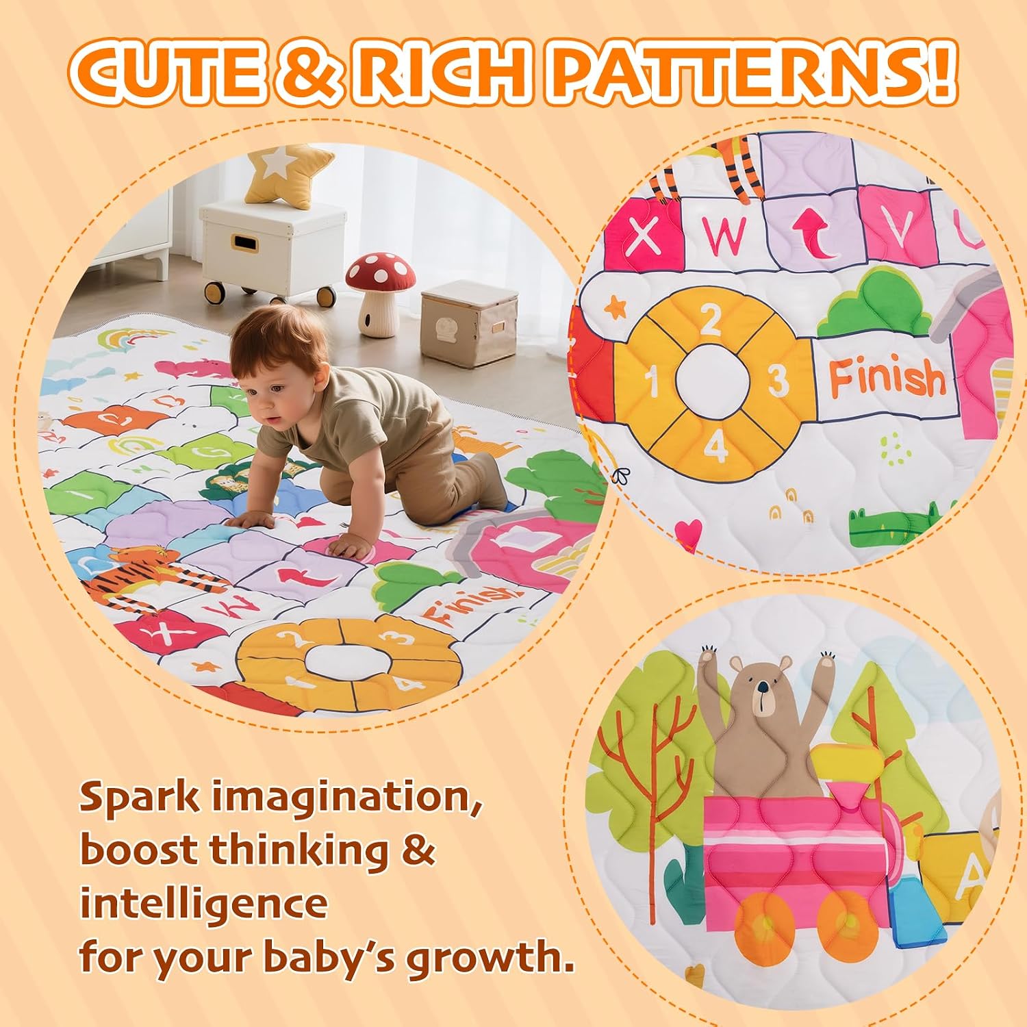 Thumbnail 4 de Duwenem Baby Play Mat 71x59 Inch play mat