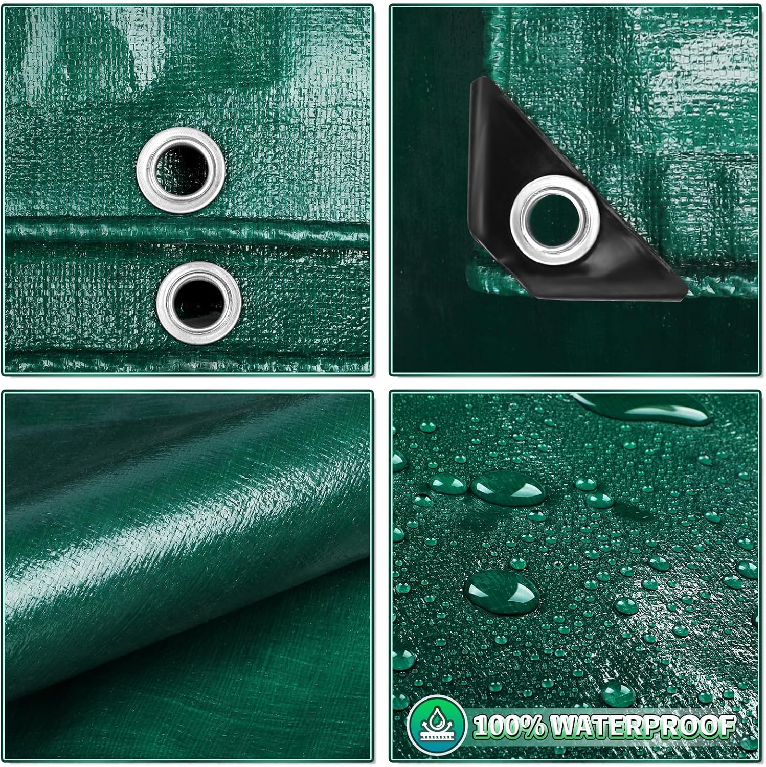 Thumbnail 5 de TA*RP YXCN Green Heavy Duty Tarp 20x30 Feet, 12 Mil Thick