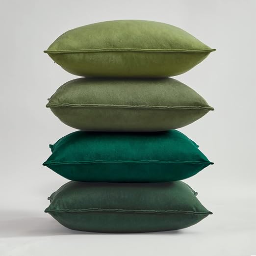 Detalle de Topfinel Fundas de Cojín Terciopelo para Hogar, 50x50, Pack de 4🛋