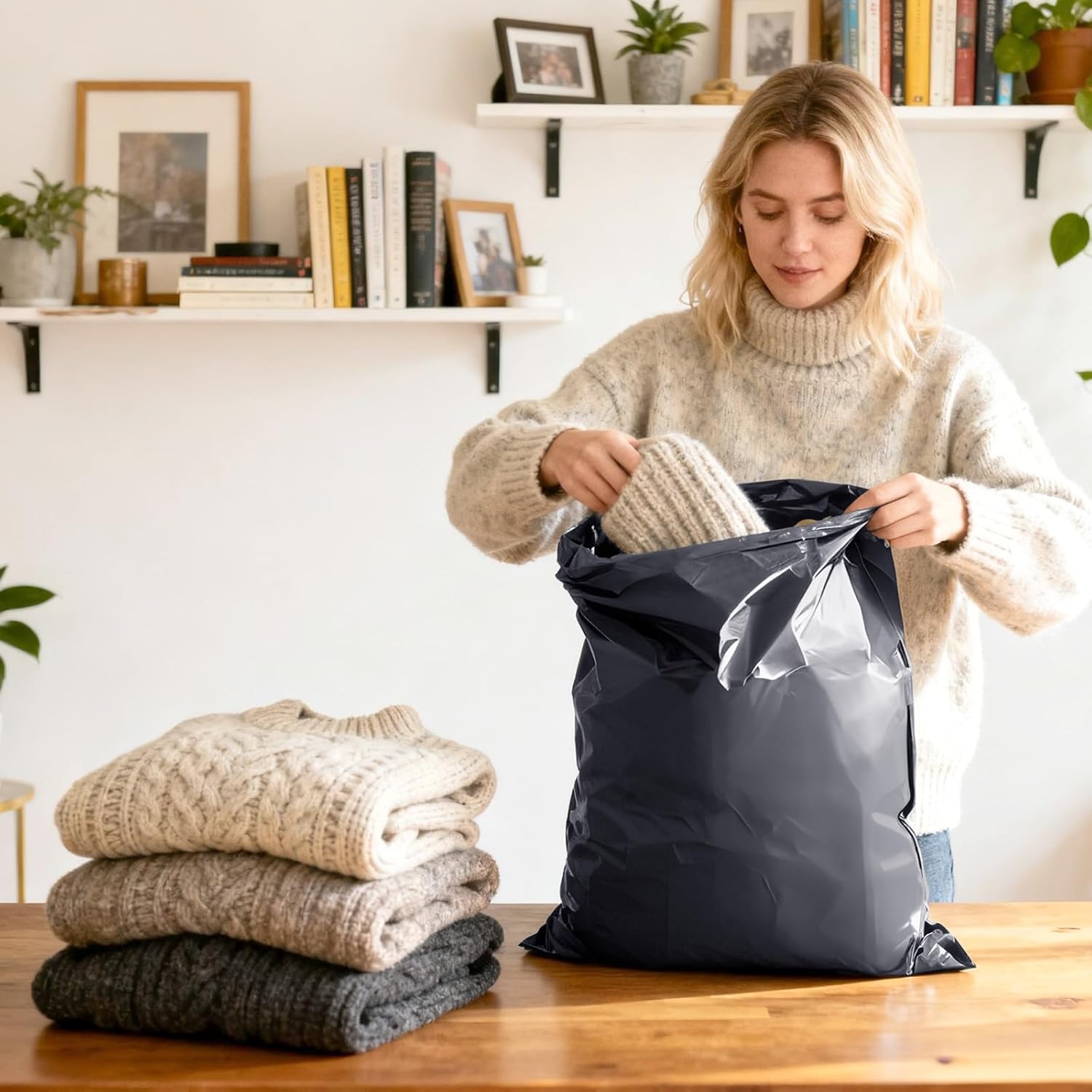 Thumbnail 6 de Switory Parcel Bags Mailing 17x24 Inch Postal Bags (Self Seal, Waterproof) – 50 Pack, Grey
