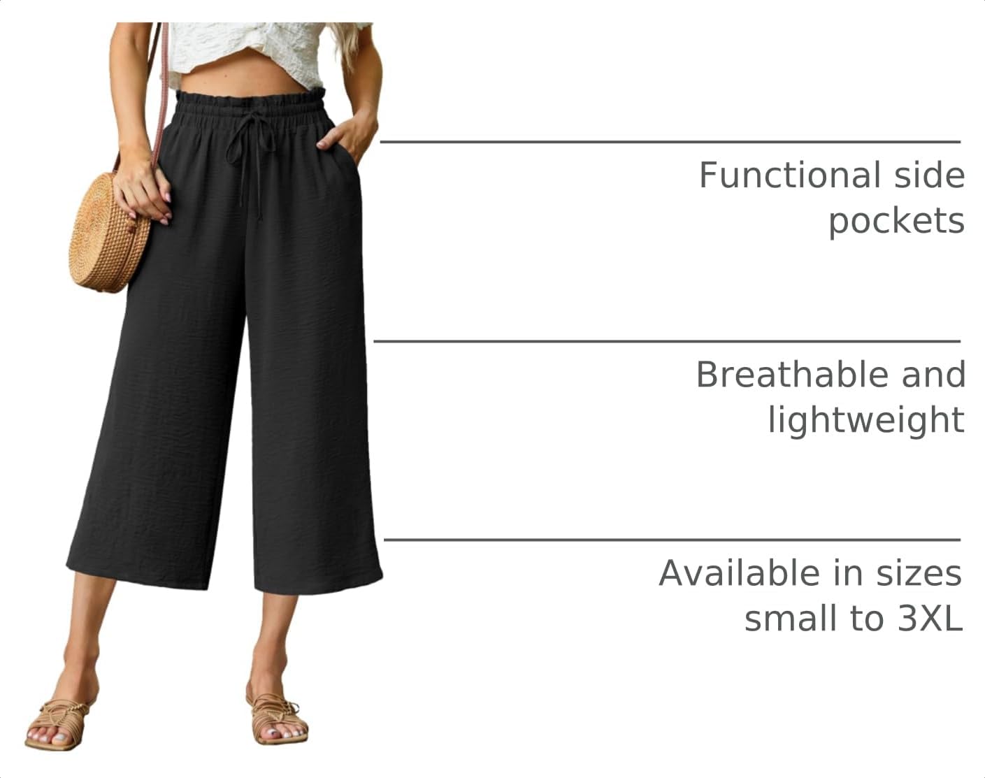 Thumbnail 3 de FREEOAK Capri Pants High Waisted Wide Leg