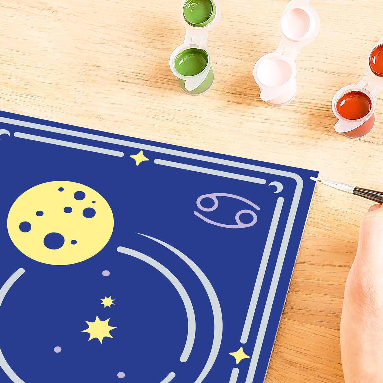 Thumbnail 6 de Ravensburger CreArt 23733 Krebs – Sternzeichen Malen nach Zahlen (für Erwachsene), DIY Malset mit Pinsel und Acrylfarben
