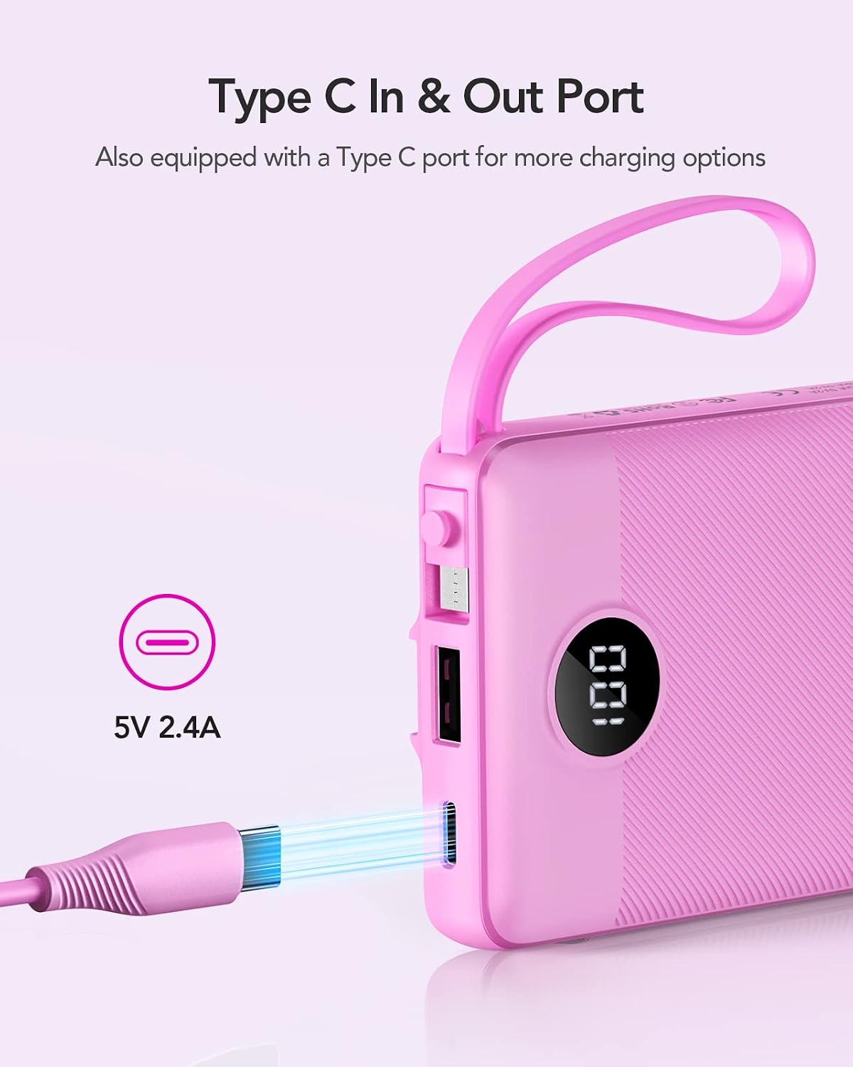 Detalle de VRURC Portable Charger 10000mAh