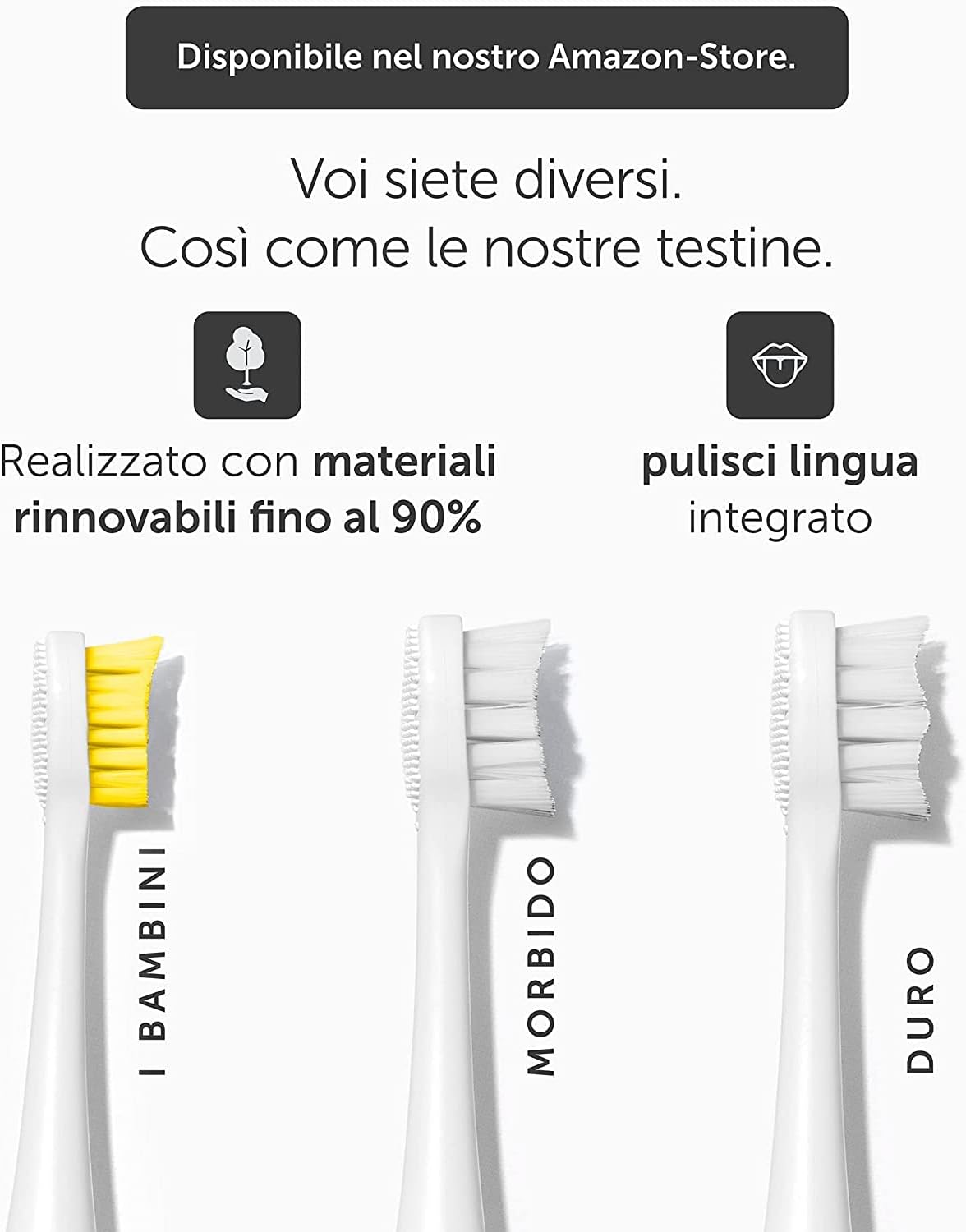 Detalle de WonderSmile Pro: Spazzolino elettrico a ultrasuoni, 4 programmi, IPX8, 60 giorni di autonomia