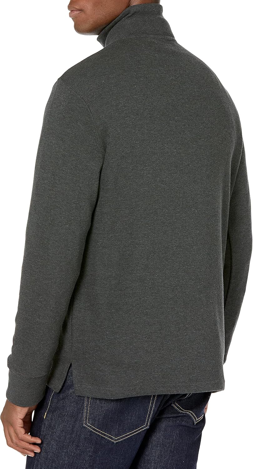Thumbnail 1 de Herren Pullover mit Viertelreißverschluss aus französischem Rippstrick (Normale Passform)