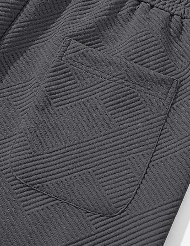 Detalle 2 de TARAINYA Textur Kurze Hosen Herren Baumwolle Shorts Sommer Mit Kordelzug