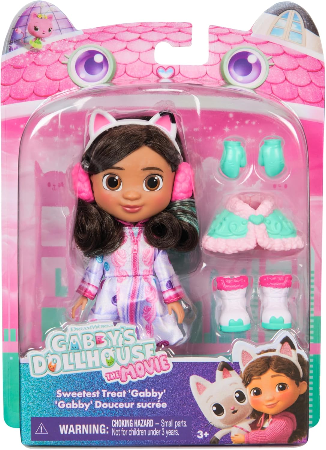 Detalle de DreamWorks Gabby’s Dollhouse: The Movie Sweetest Treat Gabby 15-cm Doll with Snow-Themed Gear & Accessories