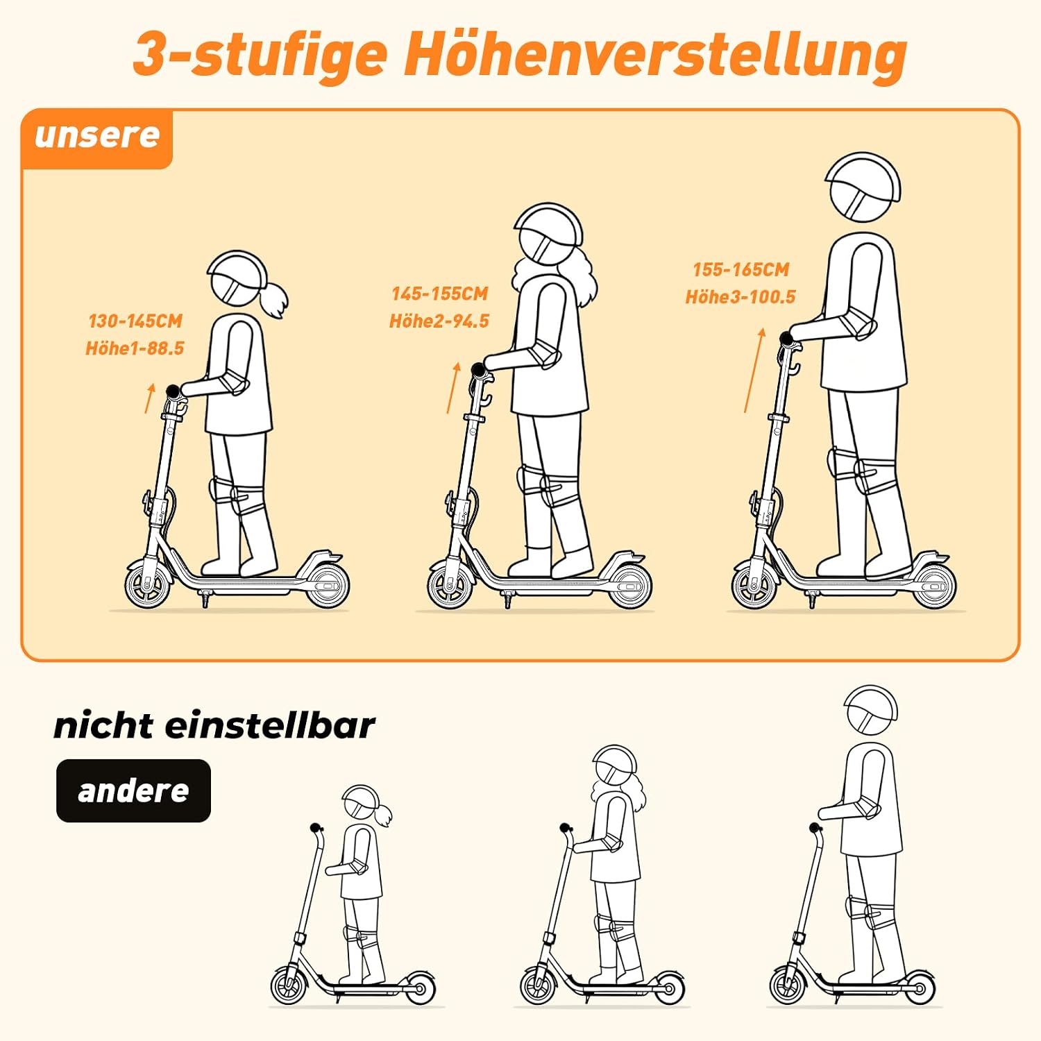 Detalle de iScooter Kinder E Scooter mit Musik & Licht – 200 W, verstellbarer Lenker, 8–14 Jahre, bis zu 15 km Reichweite