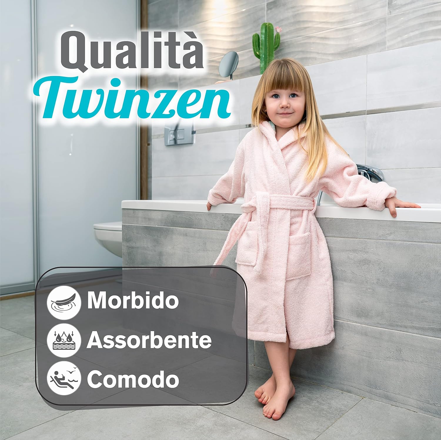 Thumbnail 1 de Twinzen Accappatoio Unicorno 100% Cotone 6 anni
