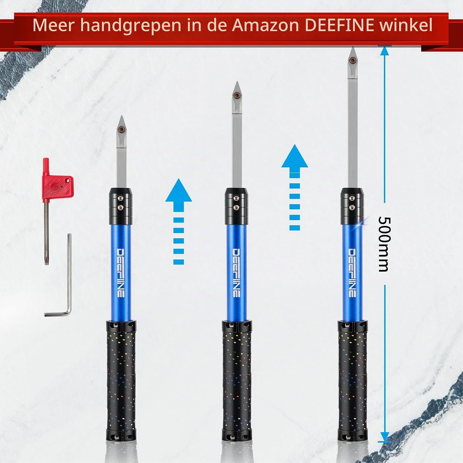 Thumbnail 5 de DEEFIINE W0802BSS draaigereedschapsset met komschuurmachine en 5 hardmetalen messen