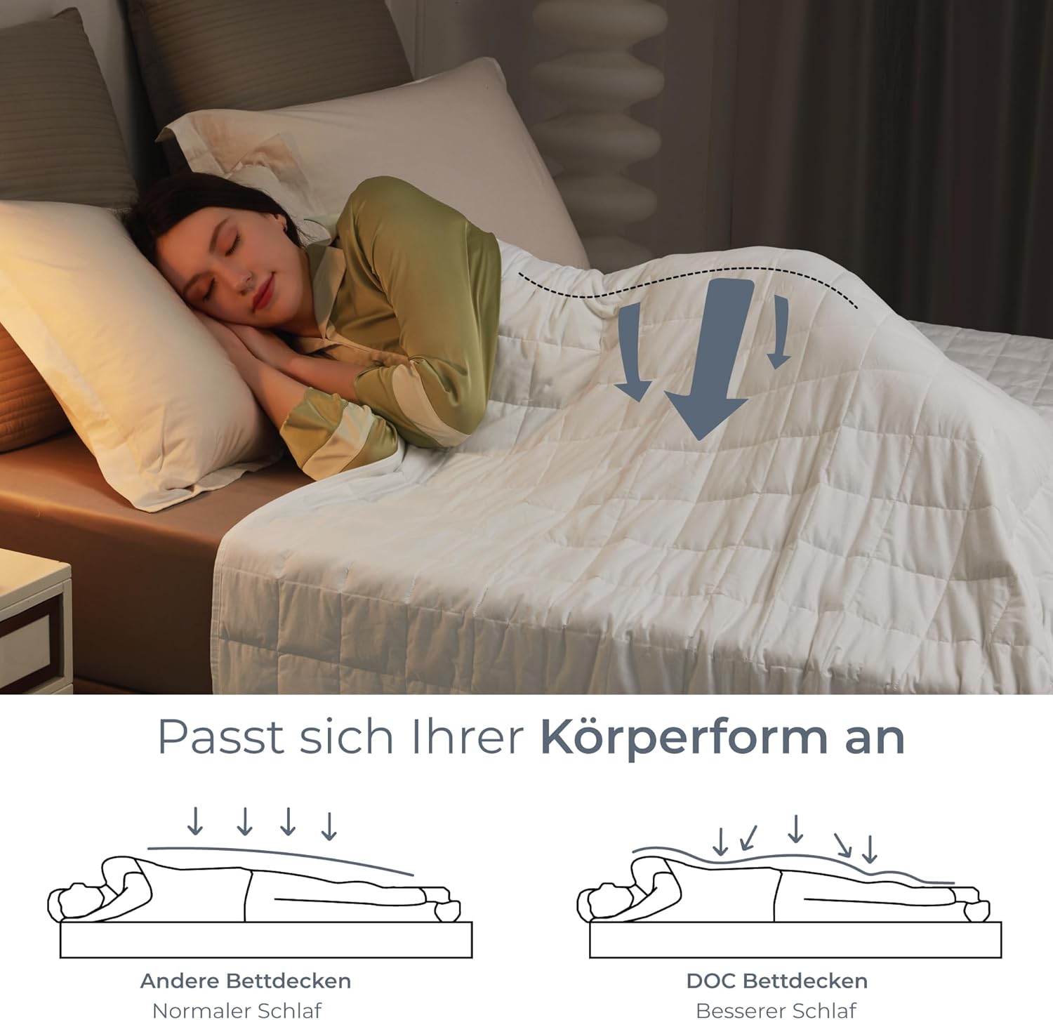 Thumbnail 3 de Degrees of Comfort Gewichtsdecke 135x200 cm (7 kg) – Anti-Stress Therapiedecke aus 100% Baumwolle