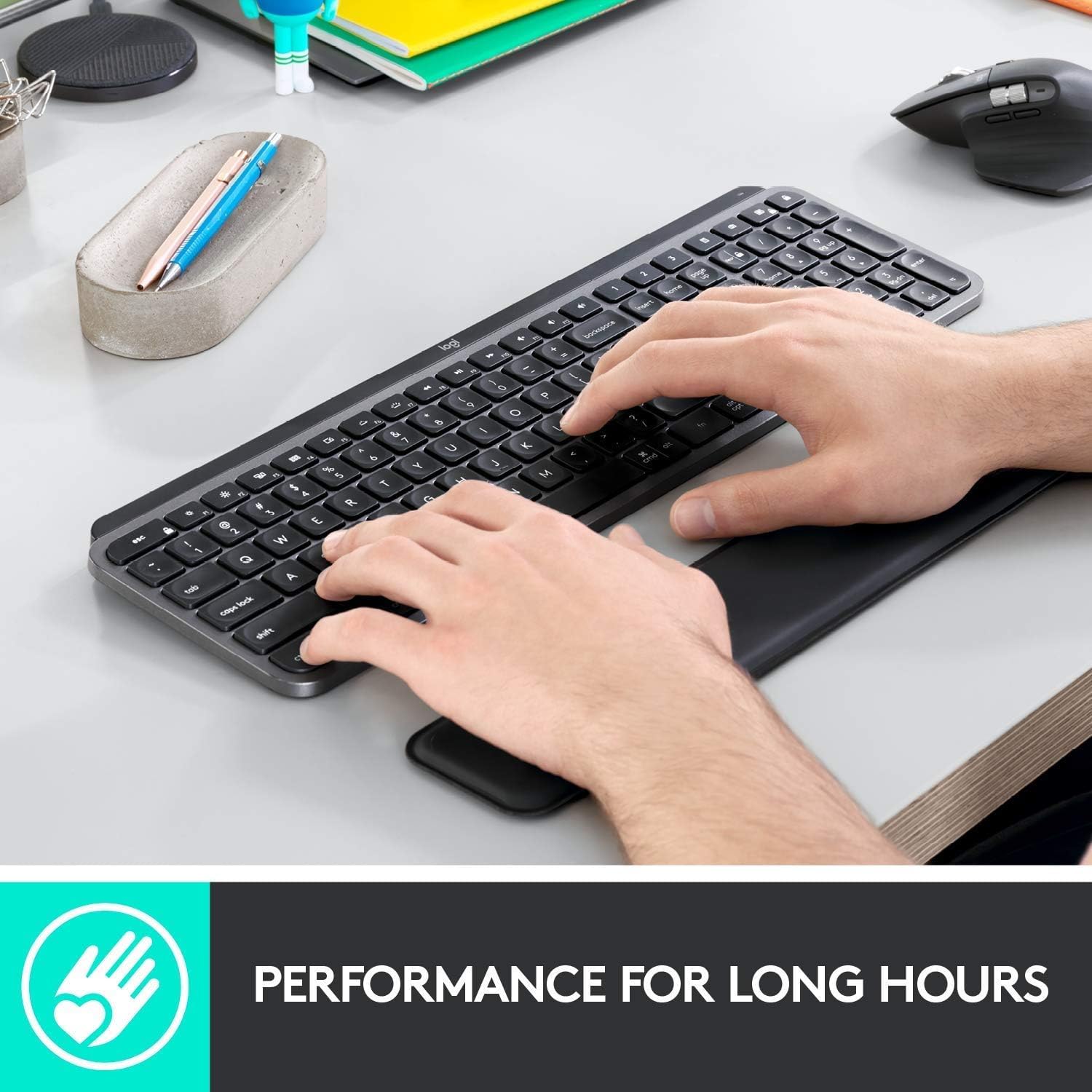 Thumbnail 1 de Logitech MX Palmrest per MX Keys Tastiera, Grafite – supporto polsi comodo e durevole
