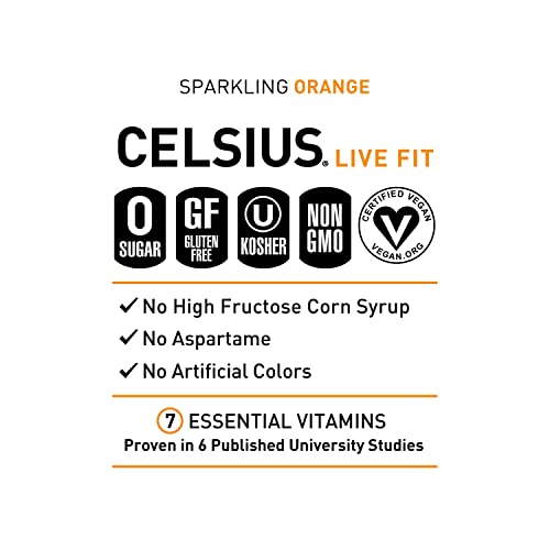 Thumbnail 3 de CELSIUS Sparkling Orange, Sugar Free Energy Drink (12 Fl Oz) – 12 Pack