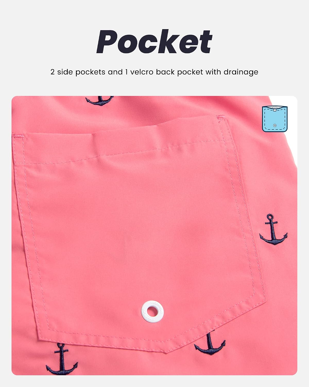 Thumbnail 6 de maamgic Men's Swim Trunks: Quick-Dry 7-Inch Board Shorts with Mesh Lining