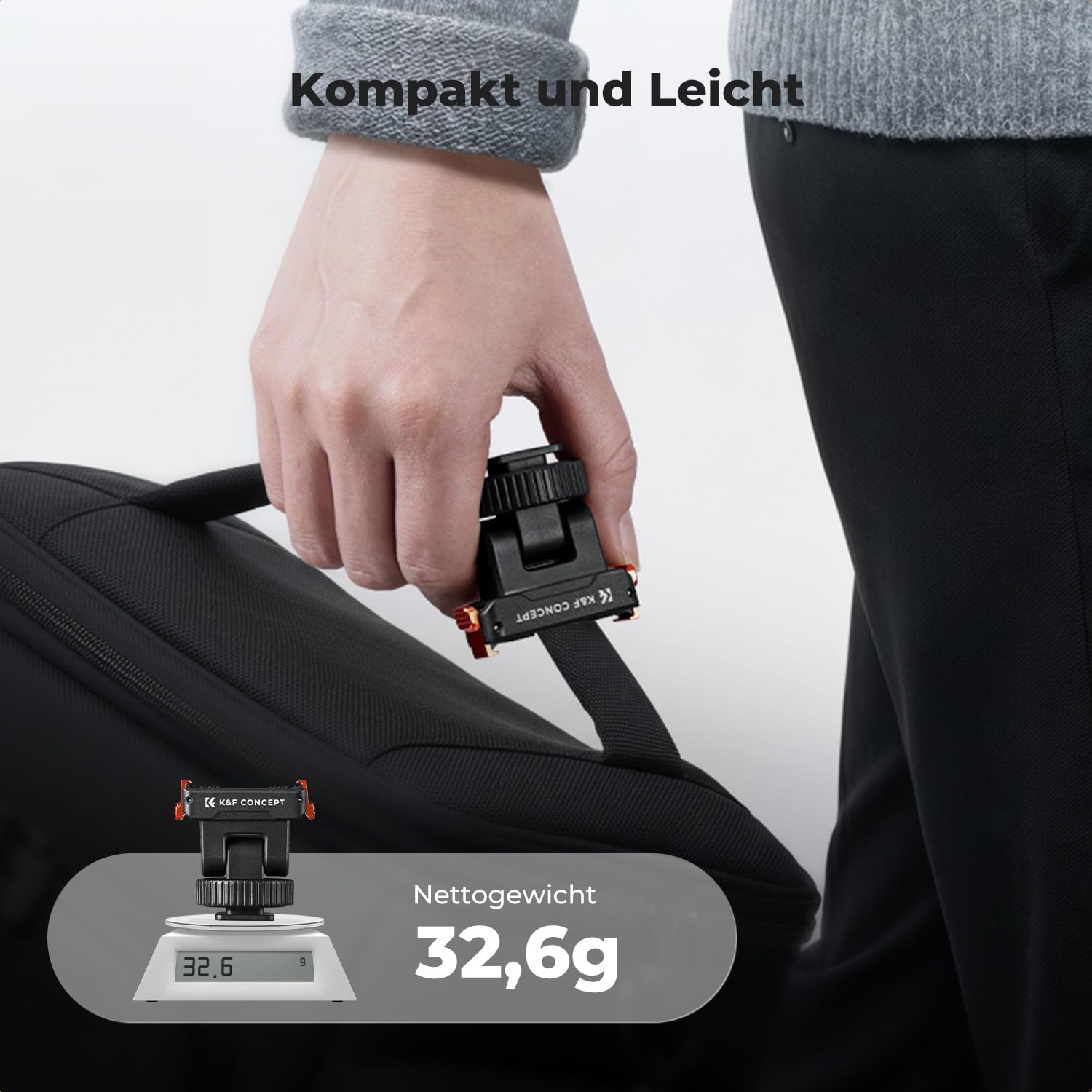 Thumbnail 5 de K&F CONCEPT Cold Shoe Adapter für Osmo Action 3/4/5 160°