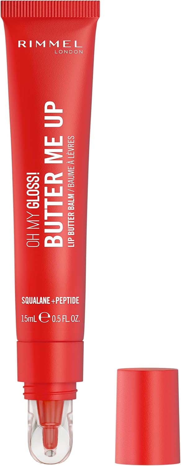 Detalle de Rimmel London 3616305729392 Oh My Gloss Butter Me Up Lip Balm, 005 Red Velvet