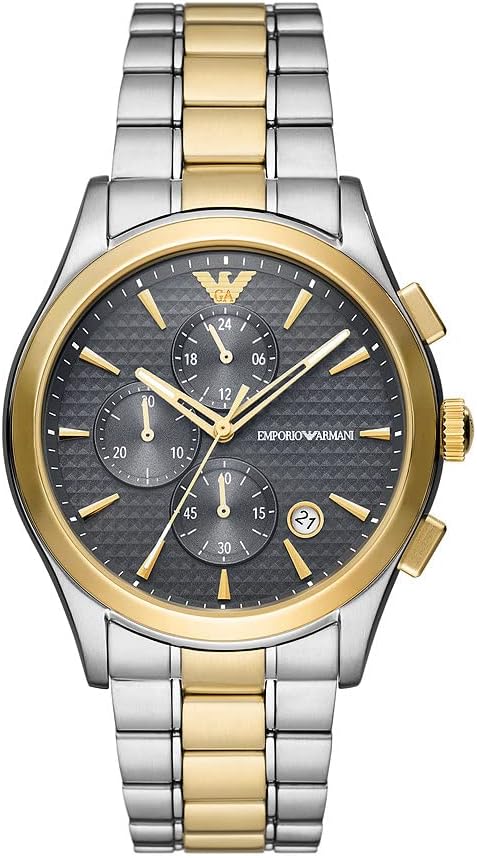 Thumbnail 5 de Emporio Armani Herren-Uhr mit Quarz-Chronograph, 42-mm-Gehäuse und grünem Zifferblatt