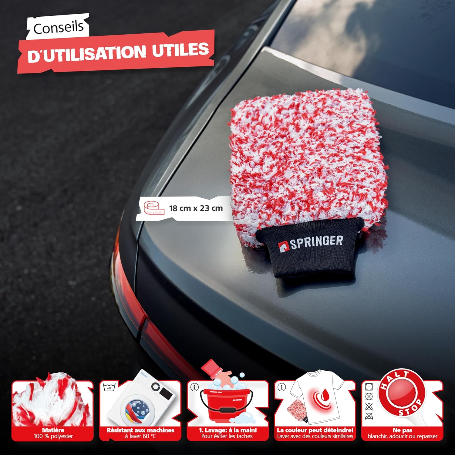 Thumbnail 6 de SPRINGER ZX1000 - Gant de lavage de voiture ultra-doux et anti-rayures