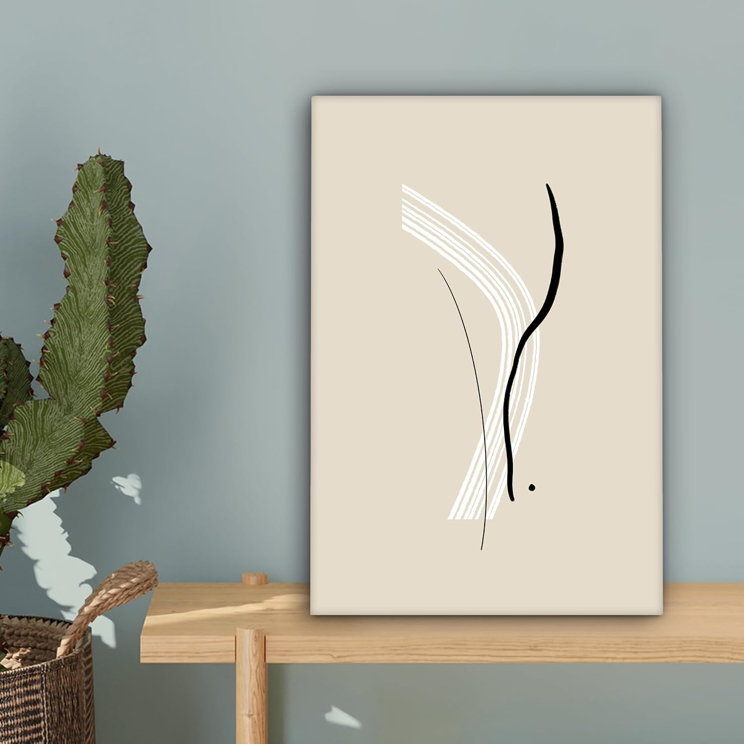 Thumbnail 4 de MuchoWow© kunstdruk op canvas, 20 x 30 cm, staand en abstract in pastel
