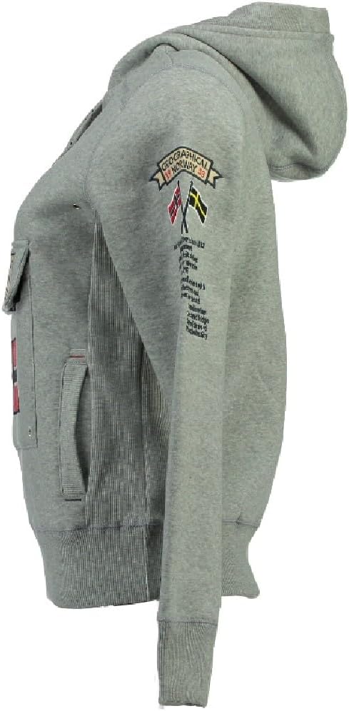 Detalle de Geographical Norway GYMCLASS L sweat à capuche gris clair