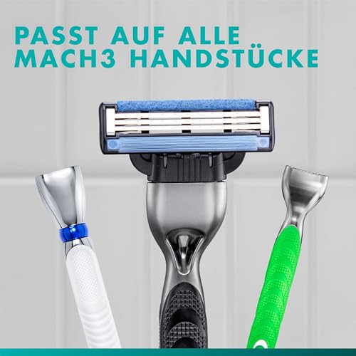 Detalle de Gillette Mach3 Klingen Herren – 20 Original Rasierklingen, Blau