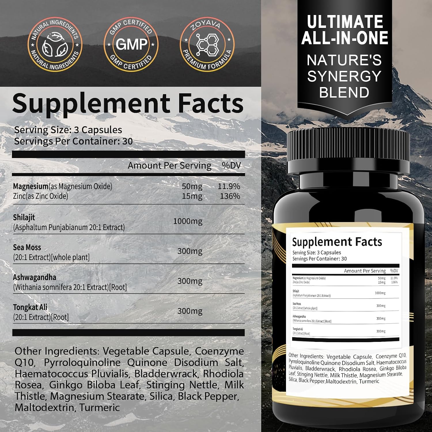 Thumbnail 1 de Uheco Shilajit Capsules 90 Count
