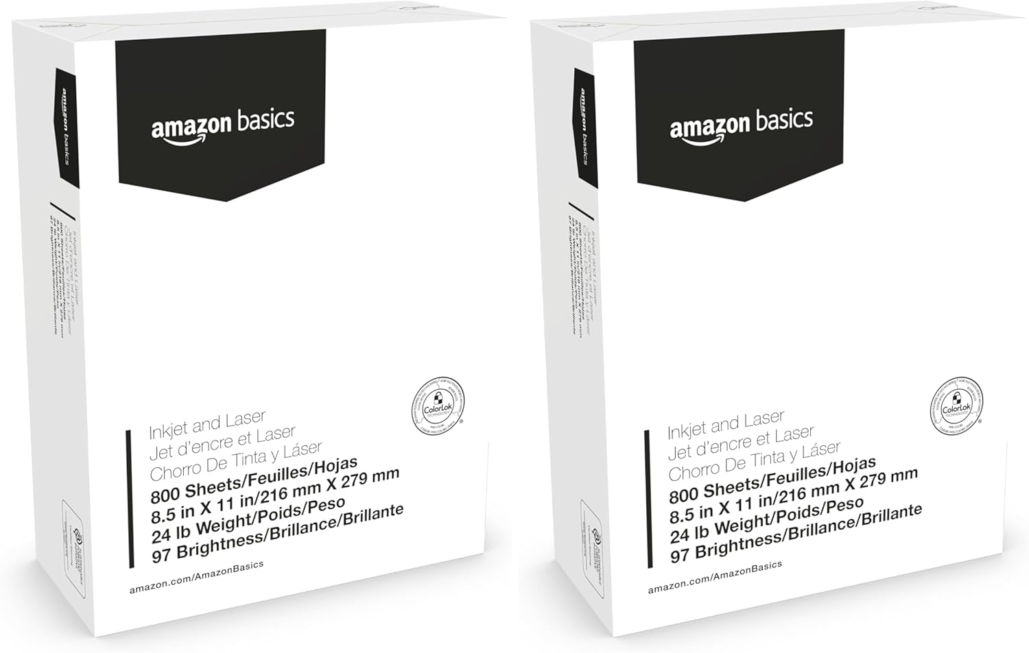Thumbnail 6 de Amazon Basics 8.5 x 11 Paper for Copy/Printer, 24 lb, 1500 Sheets (3 x 500), Bright White 97 GE