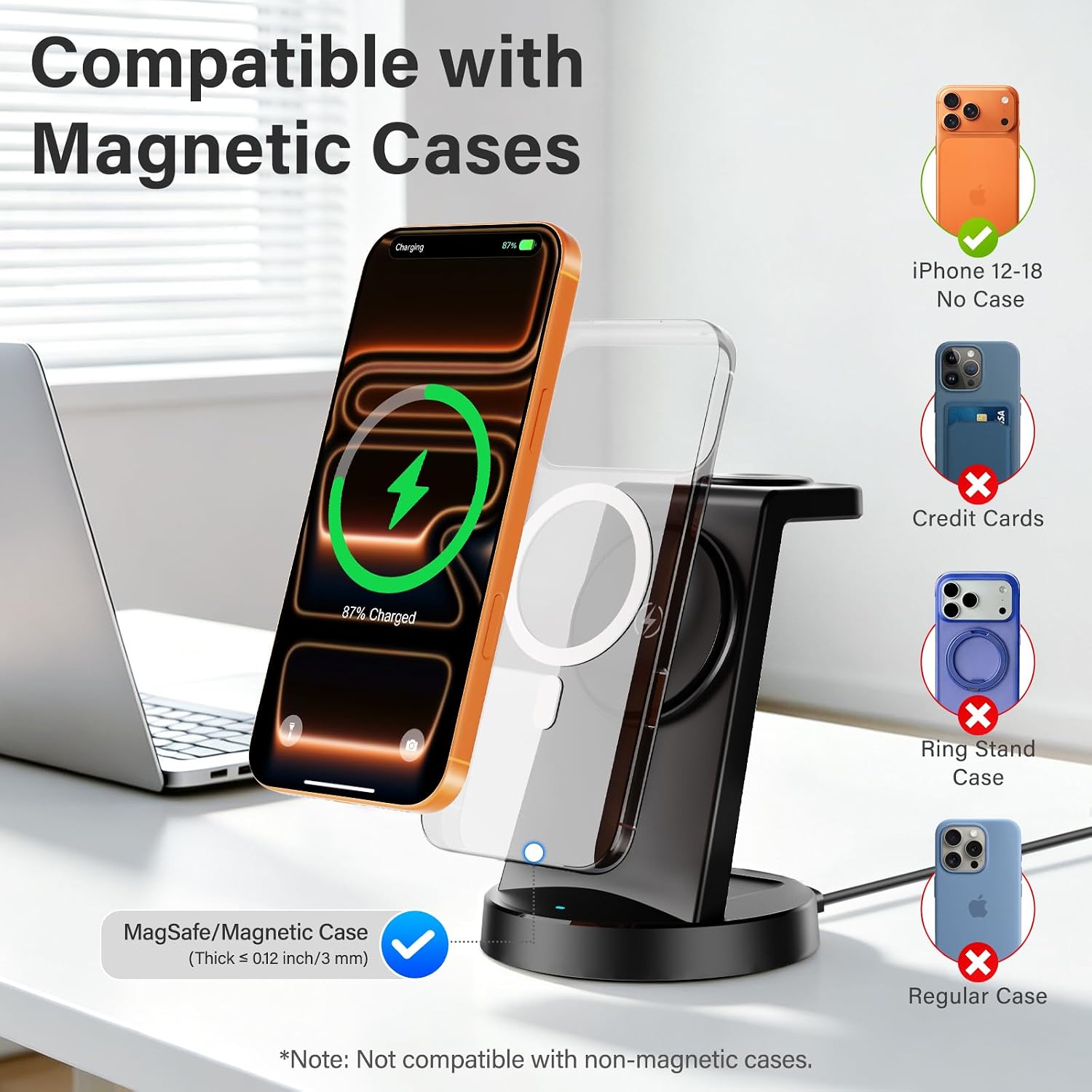 Detalle 1 de 3-in-1 Wireless Charging Station 25W
