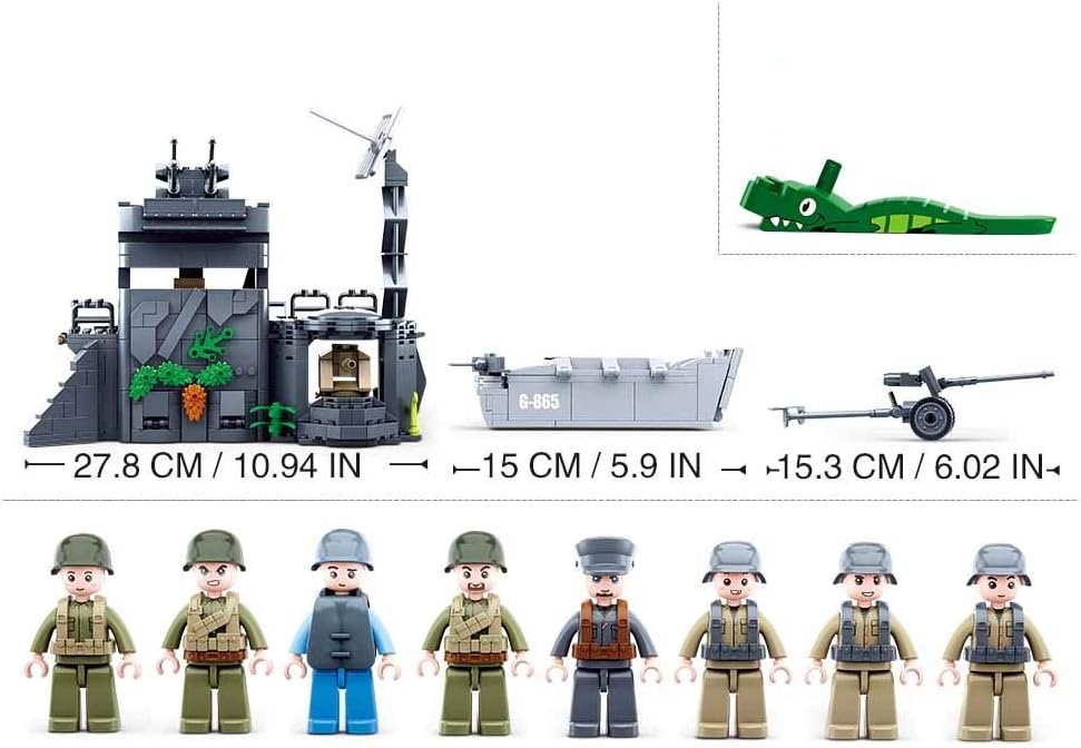 Thumbnail 2 de Sluban Army M38-B0861 – zestaw klocków Bitwa o Plażę, 765 elementów
