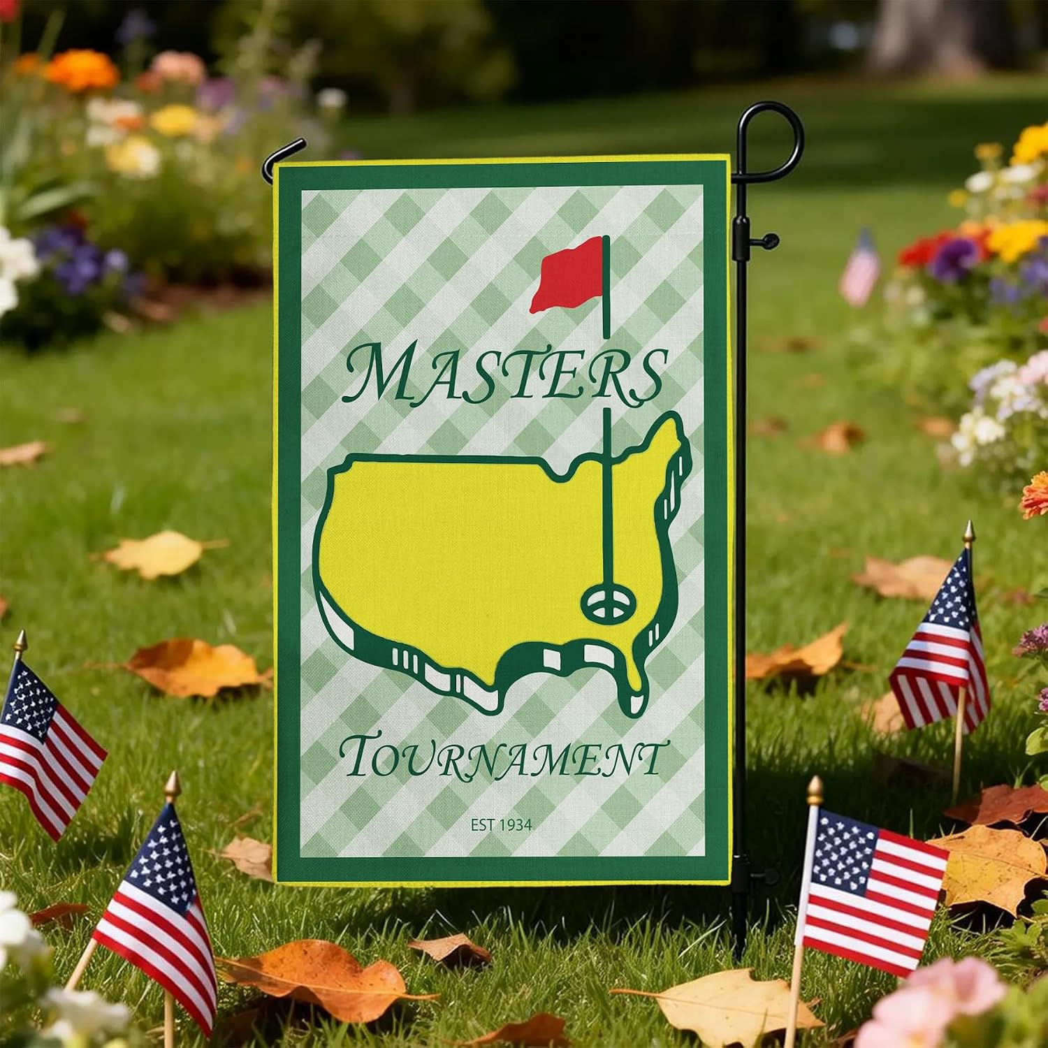 Detalle 2 de Dfzhlnb 12x18-Inch Golf Garden Flag, Double-Sided Weather-Resistant Canvas
