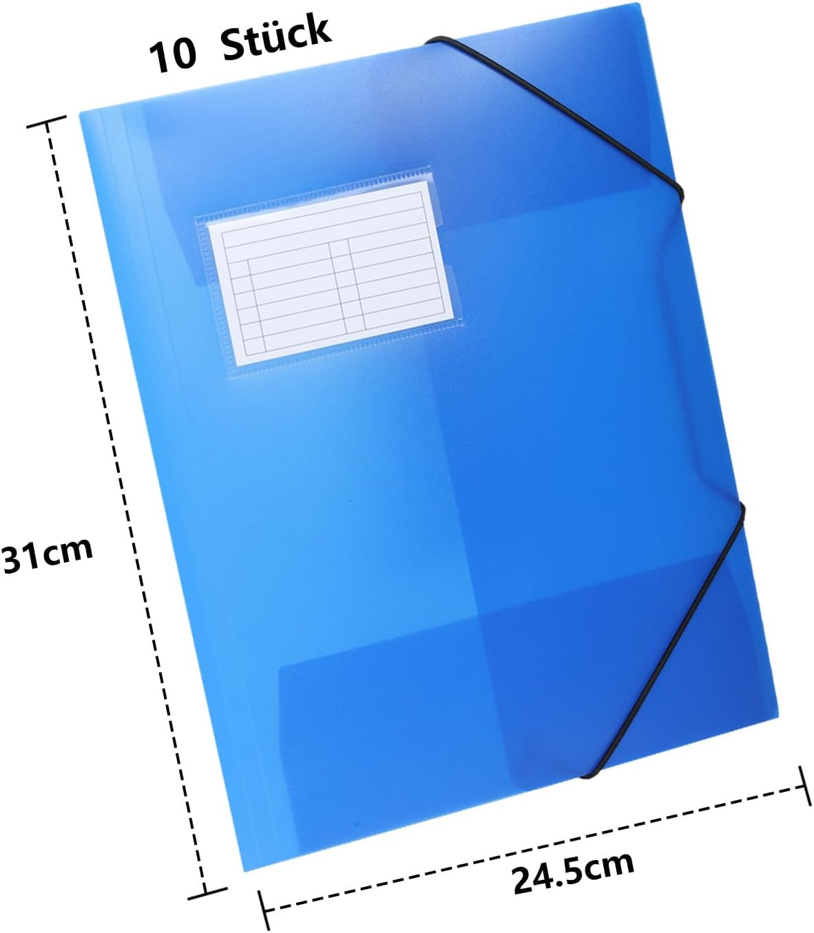 Thumbnail 1 de DoocliB Sammelmappe A4 3er Set – Eckspannermappe aus Kunststoff, Gummizug, Blau (3 Stück)
