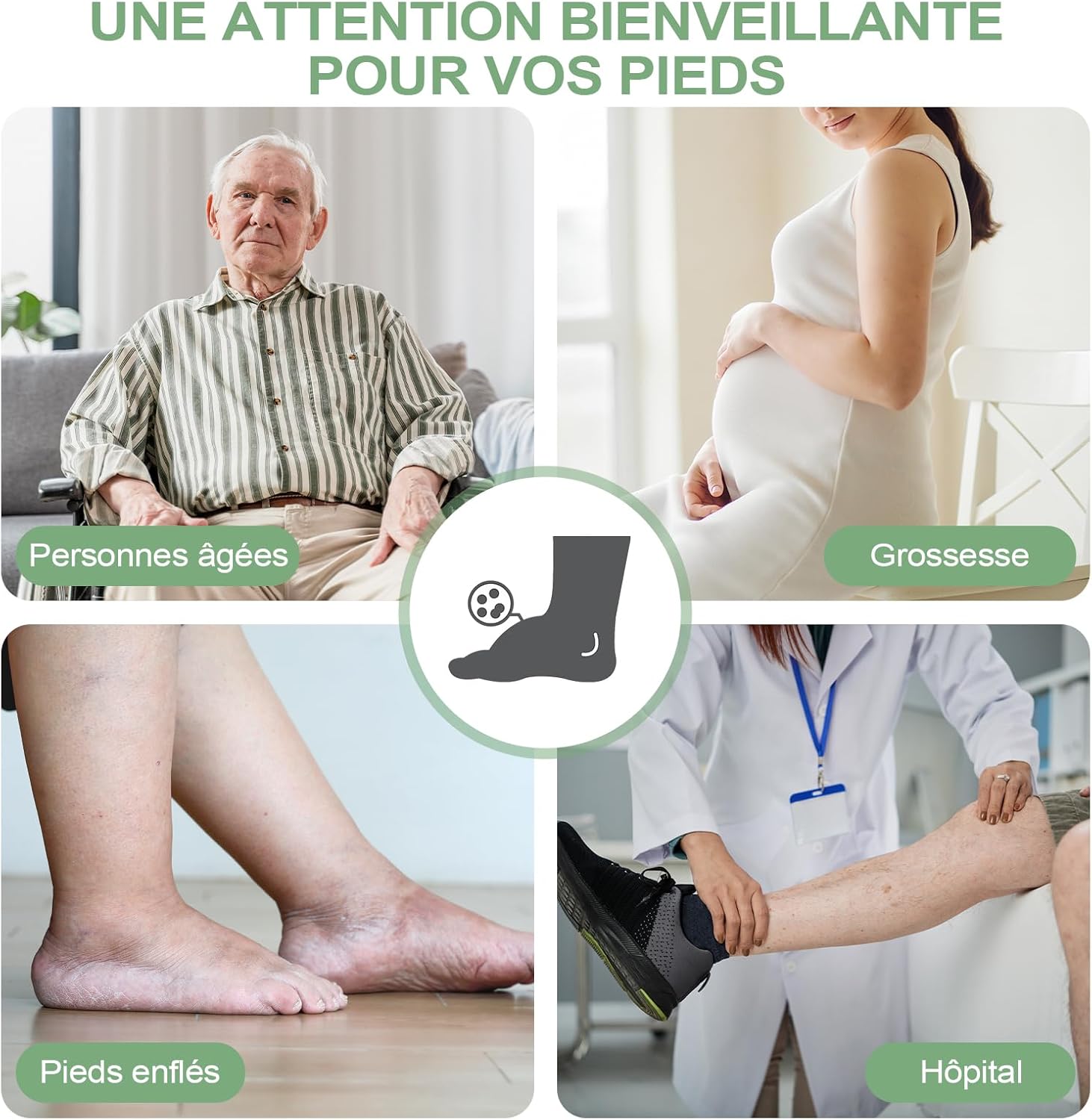 Thumbnail 1 de LOFIR Chaussettes Diabétiques sans couture Extra Larges 39-50 – Bambou, Sans Élastique et Antidéformation