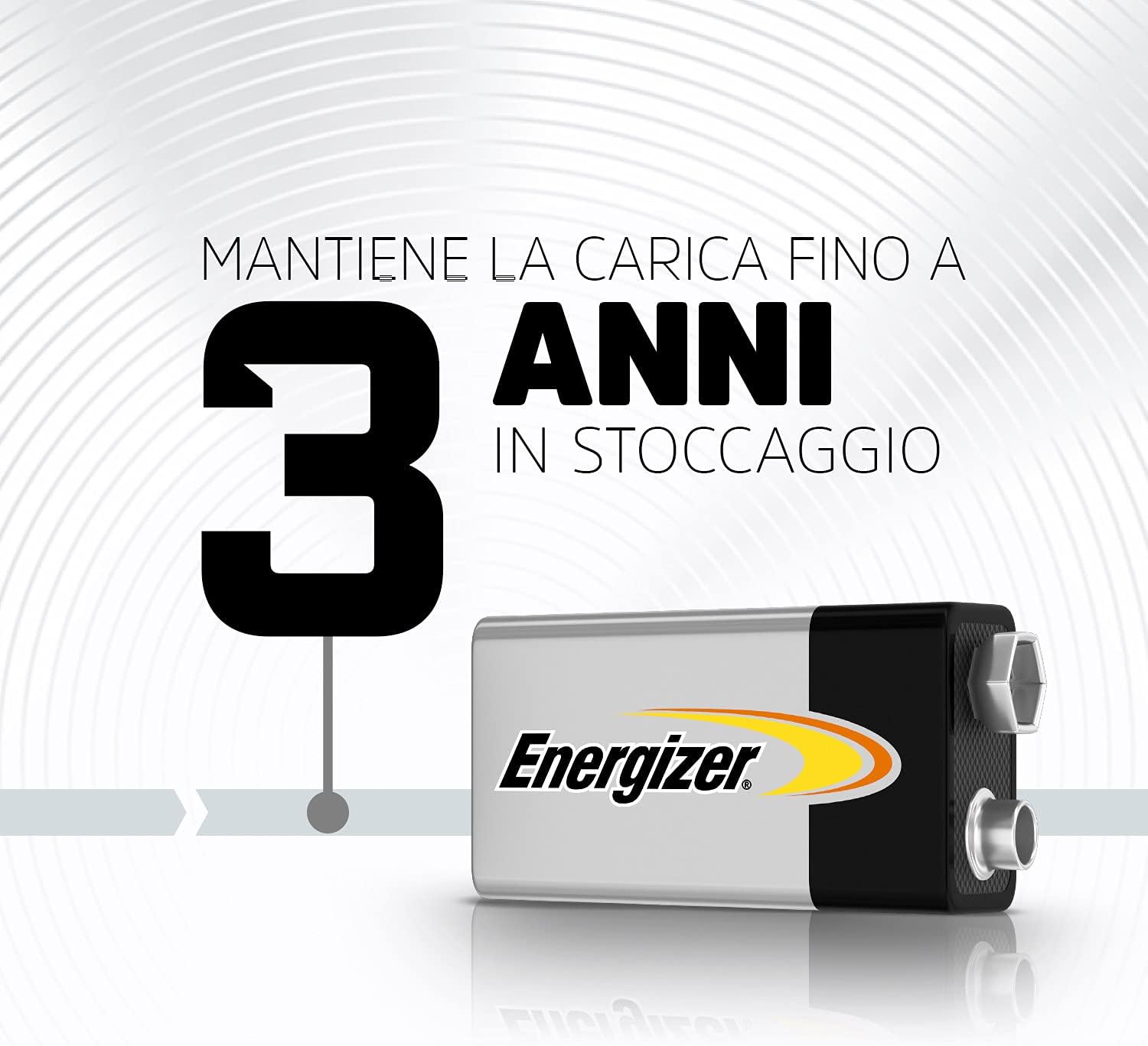 Detalle de Energizer Alkaline Power 9V - Confezione da 8 pile alcaline per rilevatori e giocattoli