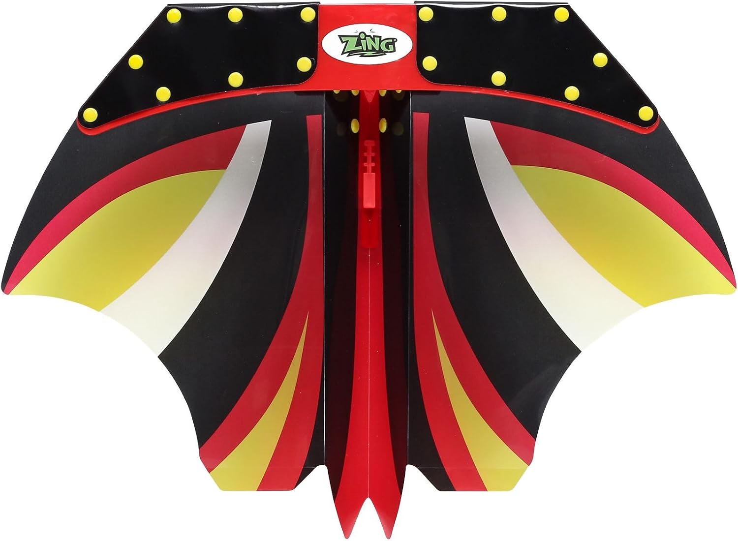 Detalle de Sunflex Air Glider Flaming Mars werpvliegtuig met werpband en kleurrijk patroon