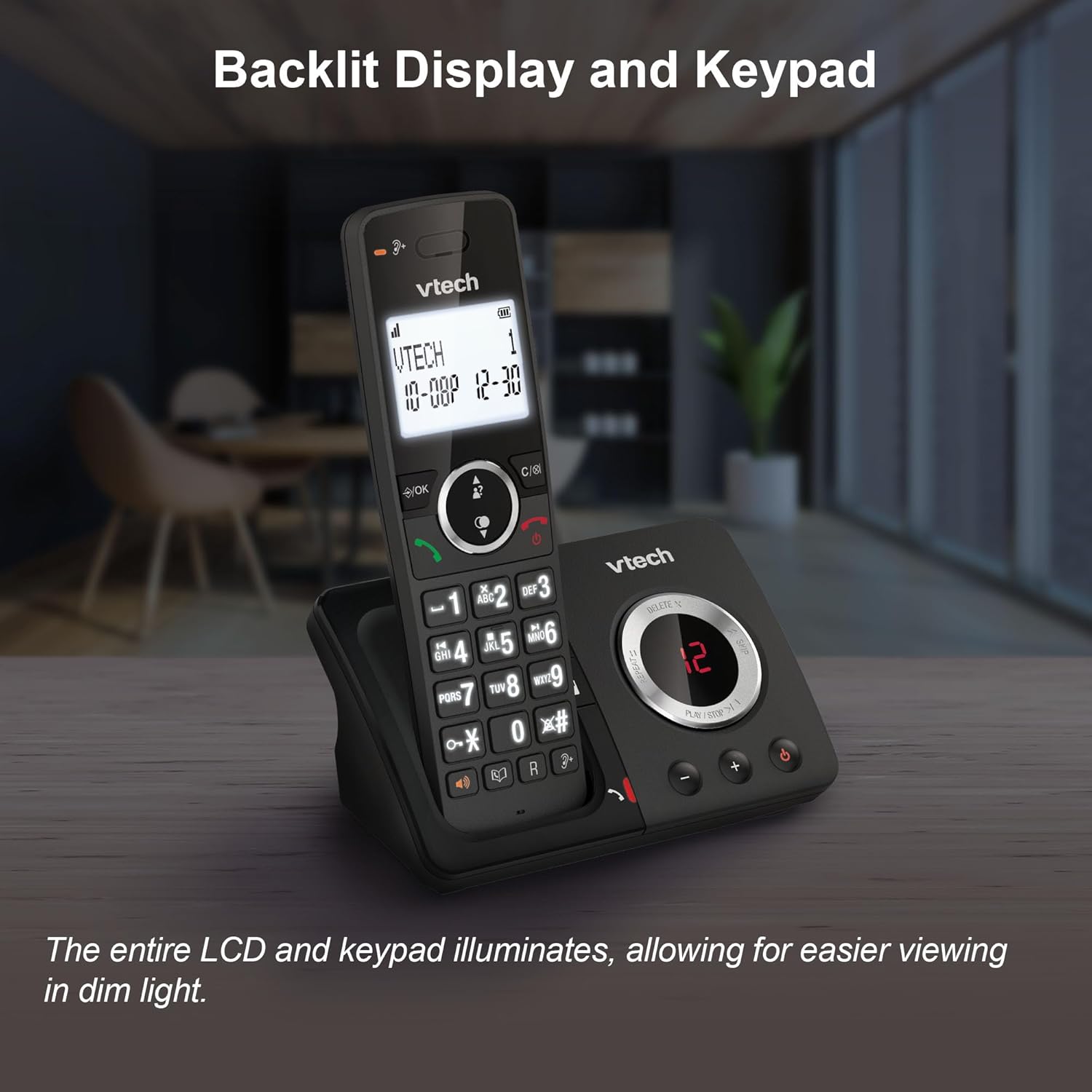 Thumbnail 6 de VTech ES2052 DECT Cordless Phone with Answering Machine, Call Block & Volume Booster (Trio Handsets)