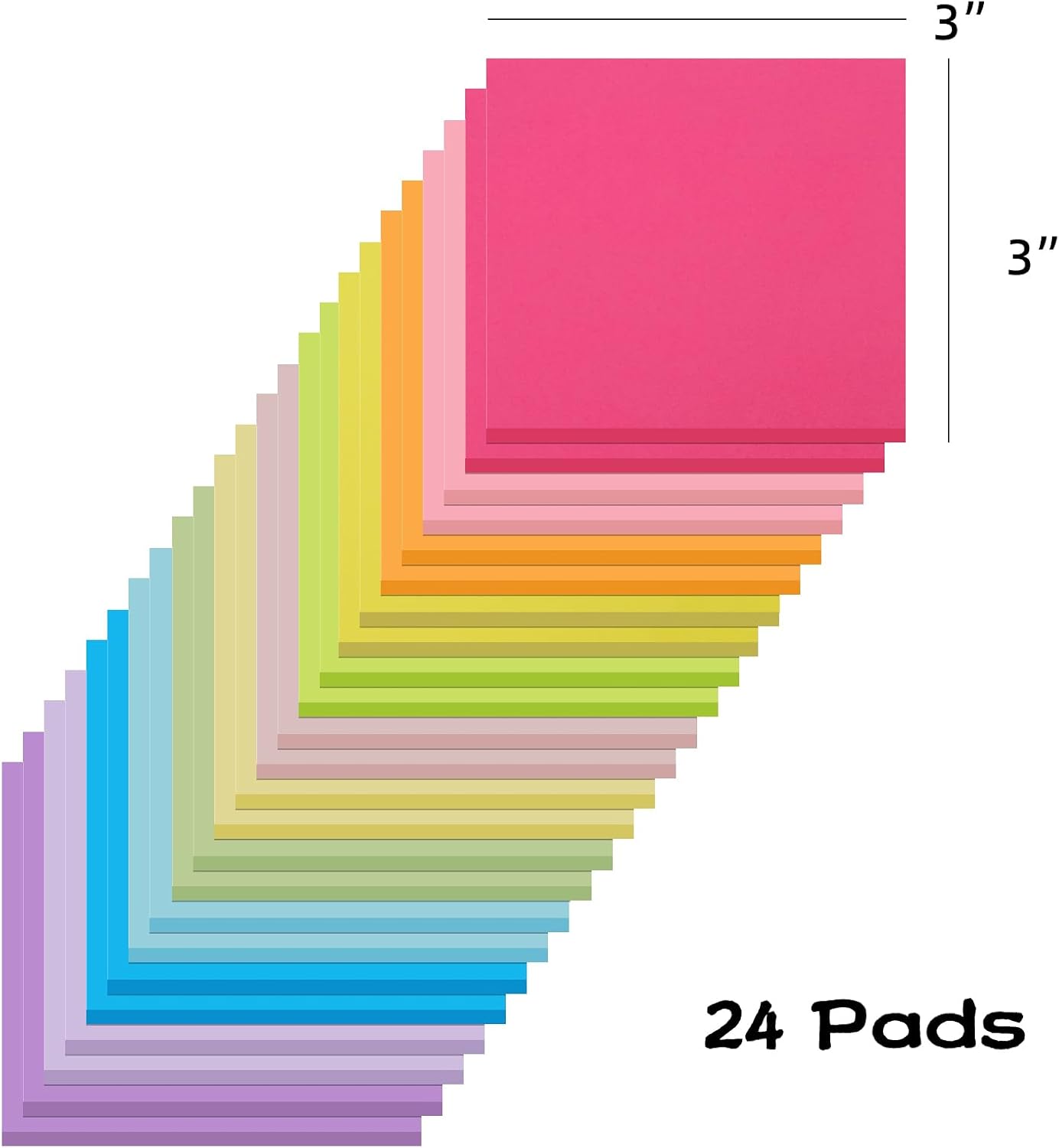 Thumbnail 2 de Vanpad (24 Pads) Sticky Notes 3x3 Inches — Bright Colors, Strong Adhesive, Portable Set