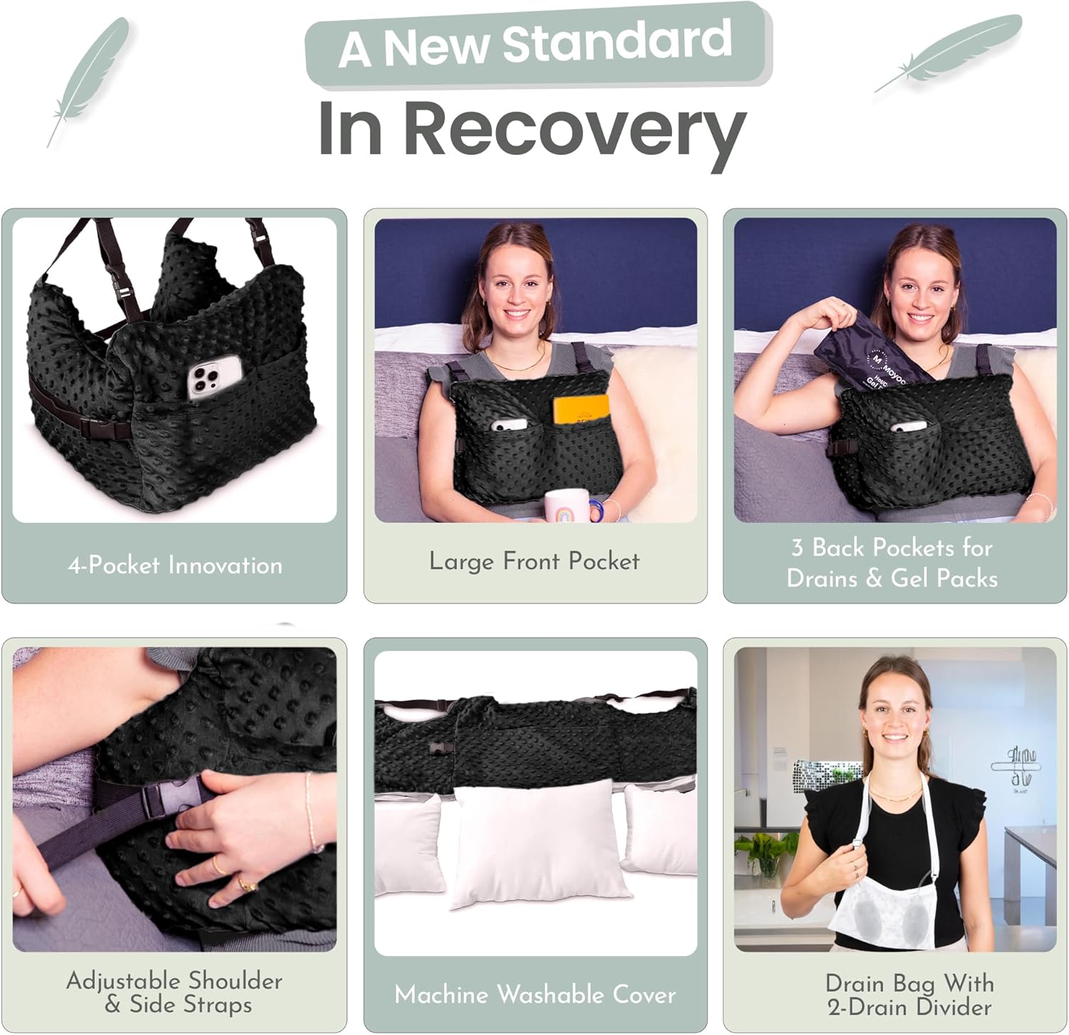 Thumbnail 2 de MOYOAMA Post Mastectomy Pillow – Hands-Free Recovery with Secure Strap and Washable Cover