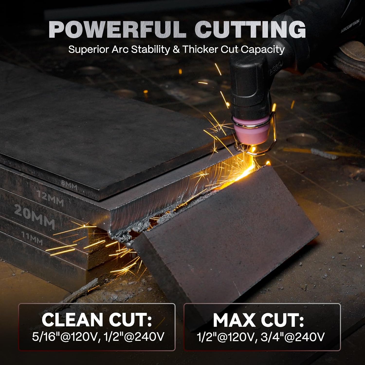 Thumbnail 2 de ARCCAPTAIN CUT55 Pro Plasma Cutter, 55A, 120V/240V, App Control, Pilot Arc