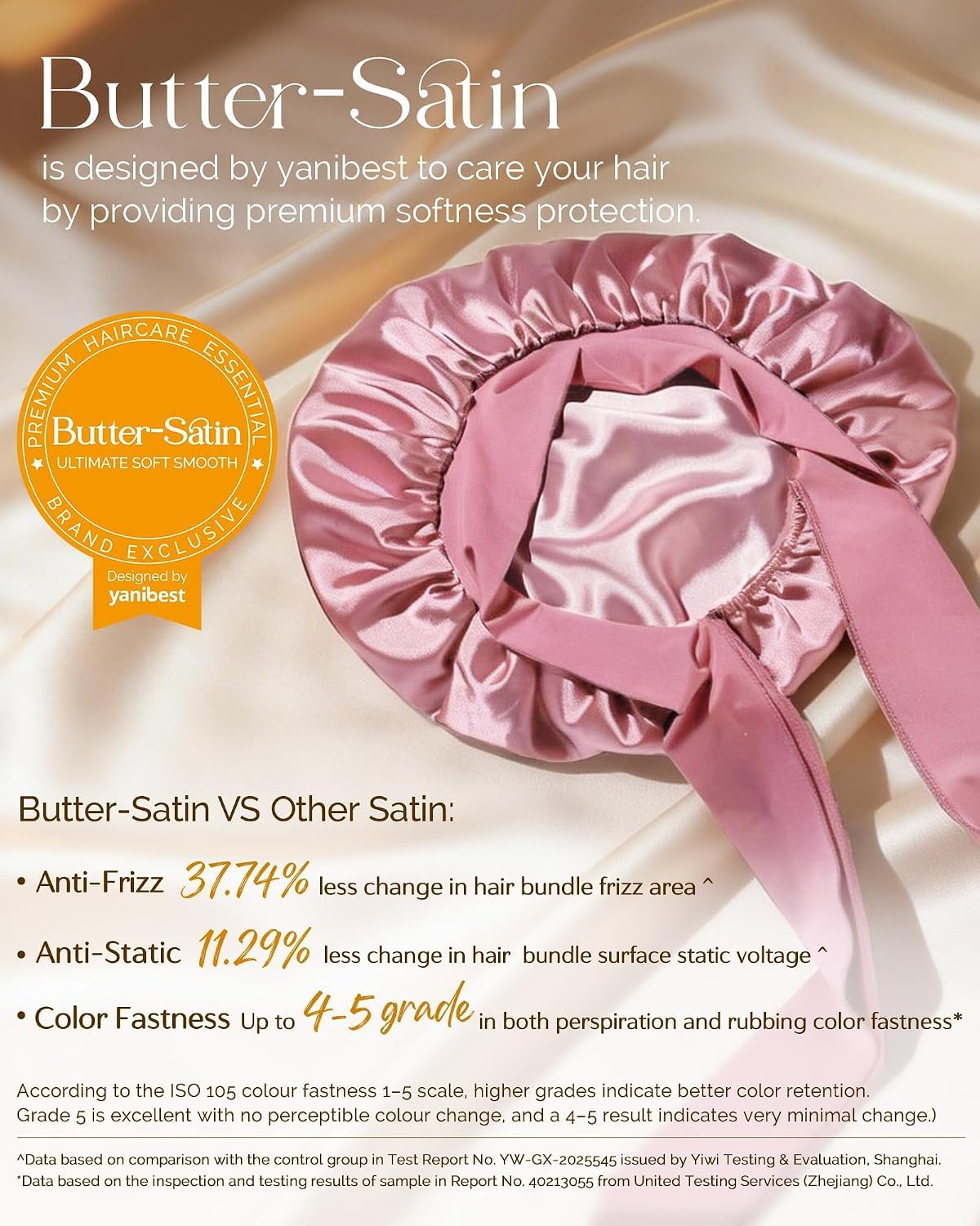 Thumbnail 1 de YANIBEST Adjustable Double Layer Satin Bonnet for Sleep: Frizz Reduction & Moisture Lock
